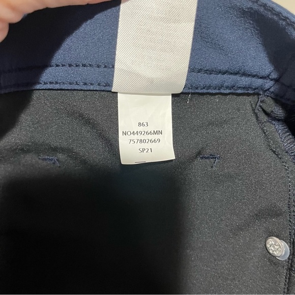 Nordstrom Tech Smart Slim Fit Pants Navy Blue Size 38 - Picture 7 of 7